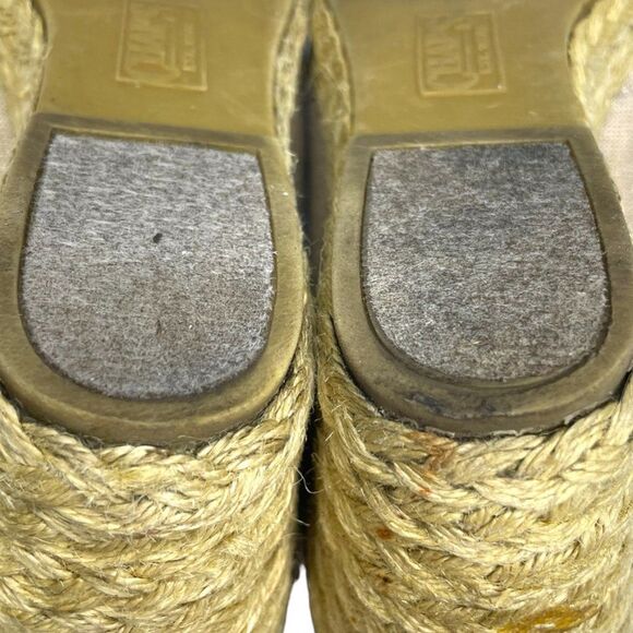 Chaps Womens Dakoda Khaki Chambray Fabric Espadrille Wedge Sandal US Size‎ 9.5 - Picture 10 of 12